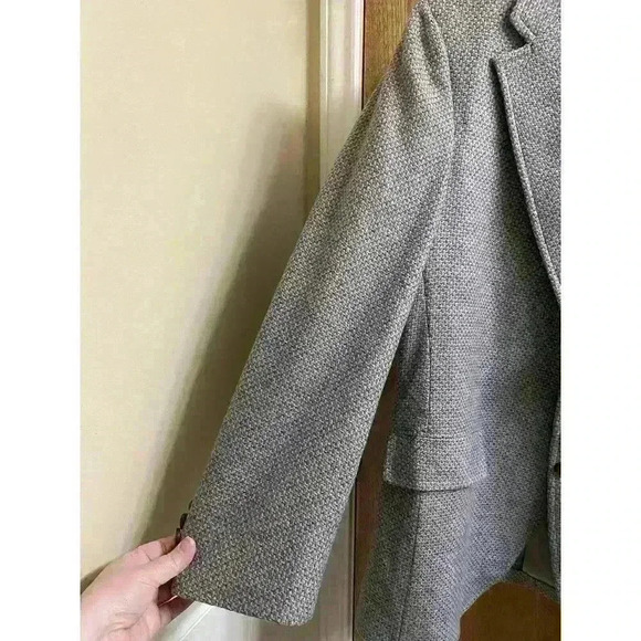 Donald Brooks Men's Herringbone Gray Virgin Wool Suit Blazer With Pockets - Picture 5 of 14